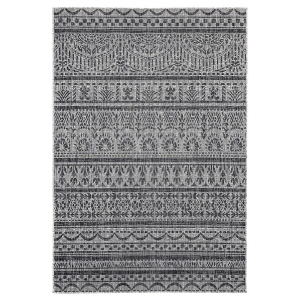 Manmade Augusta Diani Black Rectangle Area Rug - Black - 5 ft. 3 in. x 7 ft. 6 in. MA3656191 - main
